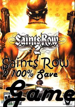 Box art for Saints Row 2 100% Save Game