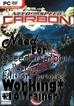 Box art for Need
            For Speed: Carbon Collectors Edition *proper Working* +16 Trainer